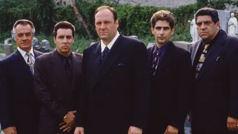 James Gandolfini, Steven Van Zandt, Michael Imperioli, Vincent Pastore and Tony Sirico in "The Sopranos."