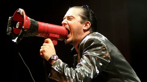 Mike Patton of Faith No More performs on stage at Soundwave Festival at Eastern Creek Raceway.