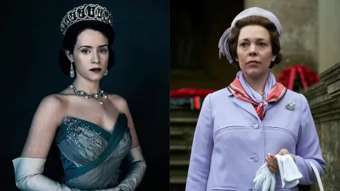 Claire Foy and Olivia Colman en "The Crown"

