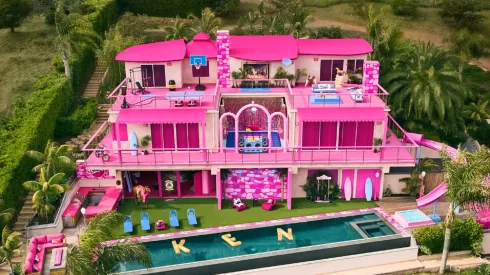 Así es la casa de Barbie.
