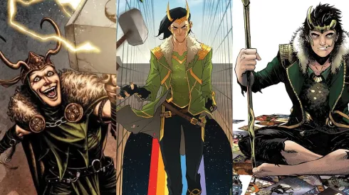 Distintas versiones del Dios del Engaño Loki, en los cómics.
