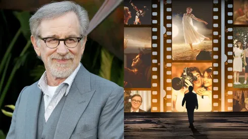 Steven Spielberg y el afiche de Los Fabelman
