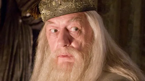 Michael Gambon como Dumbledore en la saga Harry Potter.
