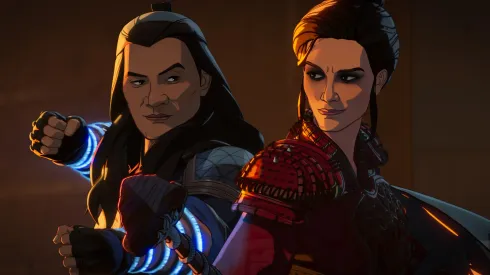 (L-R): Xu Wenwu and Hela in Marvel Studios' WHAT IF…?, Season 2 exclusively on Disney+. © 2023 MARVEL.

