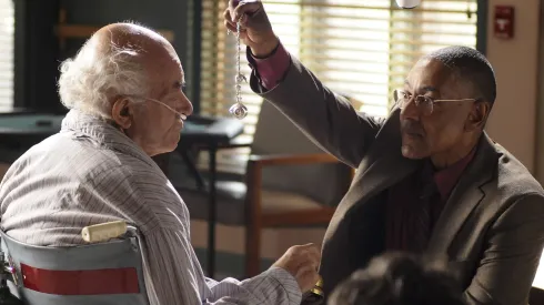 Hector ‘Tio’ Salamanca (Mark Margolis) and Gustavo ‘Gus’ Fring (Giancarlo Esposito) – Breaking Bad – Season 4, Episode 11 – Photo Credit Ursula Coyote/AMC – BBEpisode411Day3(CamB1)-188
