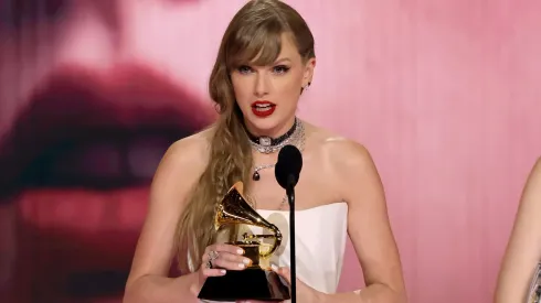 Taylor Swift hizo el anuncio cuando ganó el Grammy.
