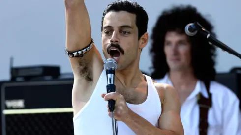 Rami Malek como Freddy Mercury en Bohemian Rhapsody.
