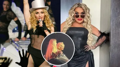 Madonna y Wendy Guevara juntas en el escenario 
