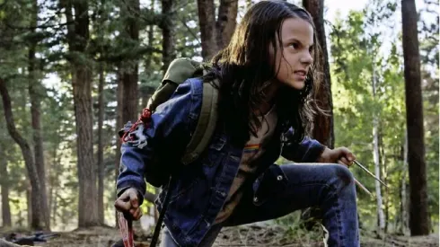 Dafne Keen en Logan del 2017.
