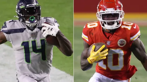 DK Metcalf y Tyreek Hill. (Foto: Getty)
