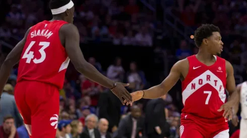 Kyle Lowry y Pascal Siakam.
