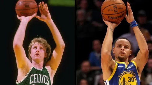 Larry Bird y Stephen Curry.
