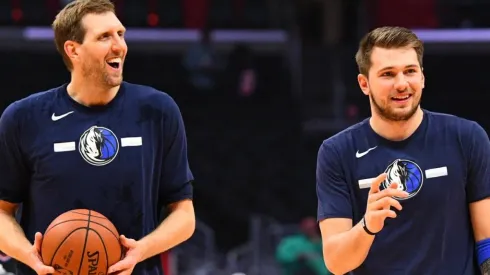 Dirk Nowitzki y Luka Doncic.
