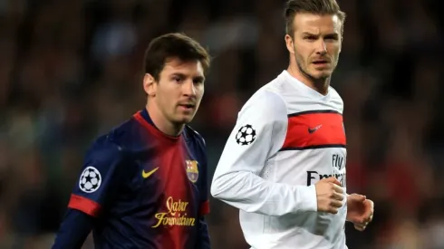 Lionel Messi y David Beckham.
