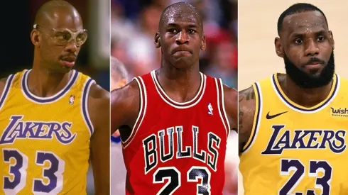 Kareem Abdul-Jabbar, Michael Jordan y Lebron James.
