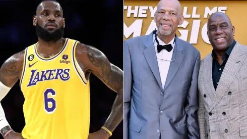 LeBron James, Kareem Abdul-Jabbar y Magic Johnson.
