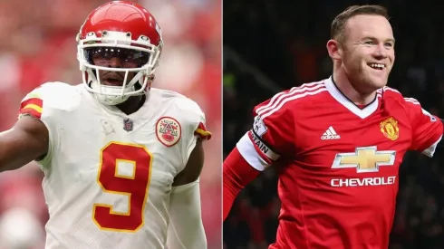 JuJu Smith-Schuster y Wayne Rooney.
