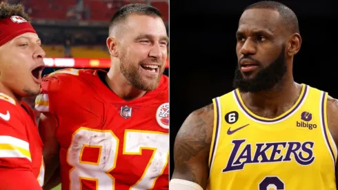 Patrick Mahomes, Travis Kelce y LeBron James.
