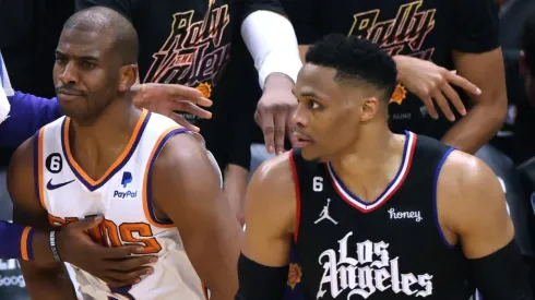 Chris Paul y Russell Westbrook.
