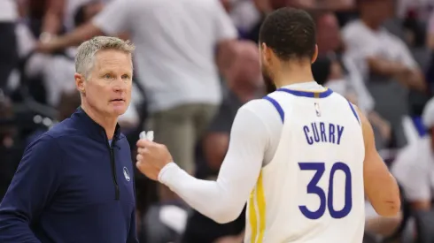 Steve Kerr y Stephen Curry
