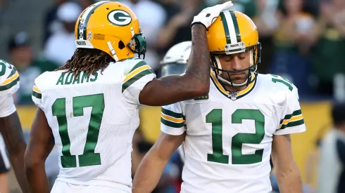 Davante Adams junto a Aaron Rodgers en Green Bay Packers.
