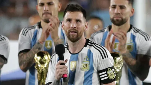 Lionel Messi con la Seleccion Argentina.
