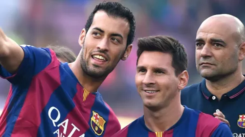 Sergio Busquets y Lionel Messi.
