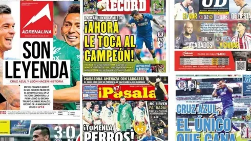 Cruz Azul acaparó las portadas tras golear a Querétaro