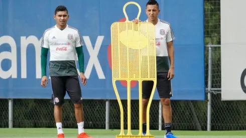 Pineda y Alvarado juntos en la selección.
