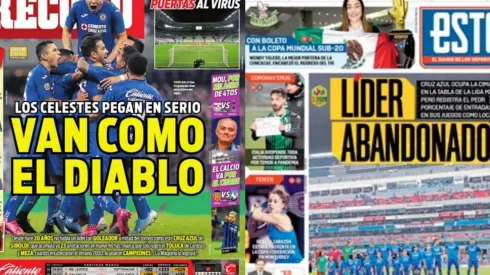 Cruz Azul y el liderato de Liga MX siguen tomando las portadas en México