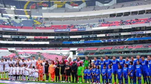 Vista de las gradas del Azteca en el duelo entre Cruz Azul y Xolos de la jornada 9 del Clausura 2020
