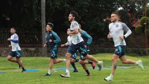 Primer equipo en entrenamientos de pretemporada
