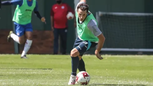 Santi Giménez en el entrenamiento
