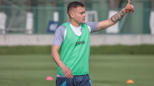 Cabecita en un entrenamiento de esta pretemporada
