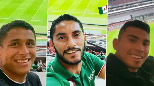 Luis Romo, Jesús Corona y Orbelín Pineda presumieron su visita al Estadio Azteca.

