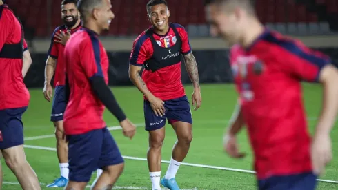 La Vinotinto entrenando previo al duelo ante Colombia.
