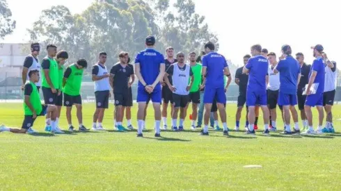 Aguirre y la última práctica previo a la Supercopa.
