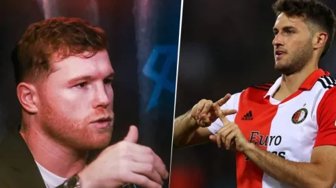 El 'Canelo' Álvarez y Santiago Giménez
