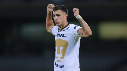 CIUDAD DE MEXICO, MEXICO – SEPTIEMBRE 7: Juan Ignacio Dinenno del Pumas en festejo despues de anotar el tercer gol de su equipo  durante el juego de la jornada 13 del Torneo Apertura 2022 de la Liga BBVA MX en el Estadio Olímpico Universitario el 7 de Septiembre de 2022 en la Ciudad de Mexico, Mexico. (Foto: Mauricio Salas/JAM MEDIA)
