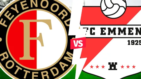 Feyenoord de Santi Giménez enfrenta al Emmen en la Eredivisie.
