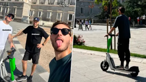 Santi Giménez, de paseo por Madrid.
