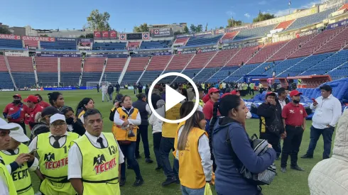 Temblor en la CDMX se sintió en el Estadio Azul.
