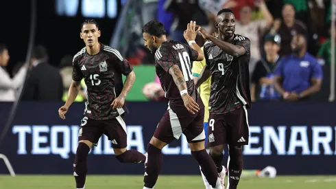 Los jugadores de México, a puro festejo.
