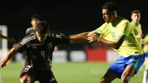 Mateo Levy jugó con México Sub 20 ante Brasil.
