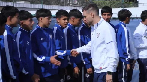 Martín Anselmi reconoció a Cruz Azul Sub 14.
