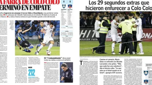 El empate de Colo Colo fue calificado de 'justicia divina' por la prensa local