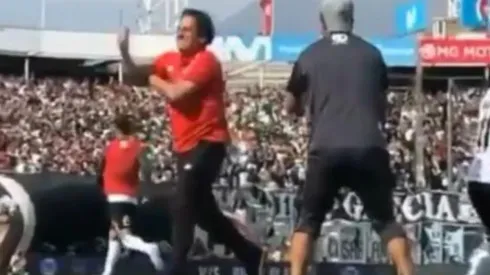 Mario Salas y su celebración en el Superclásico
