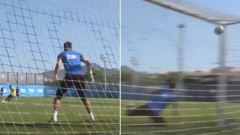 Vidal la colocó en un lugar imposible para el portero brasileño.
