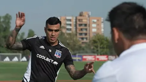 Darío Lezcano entrenó en el Estadio Monumental
