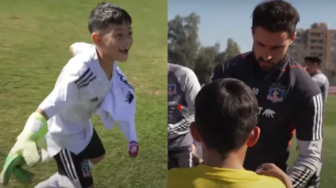 Fernando de Paul hizo feliz a pequeño jugador de Colo Colo.
